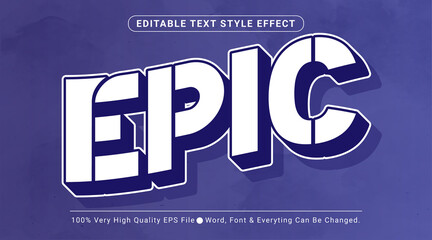 Epic text with retro vintage style effect, editable Text Effect
