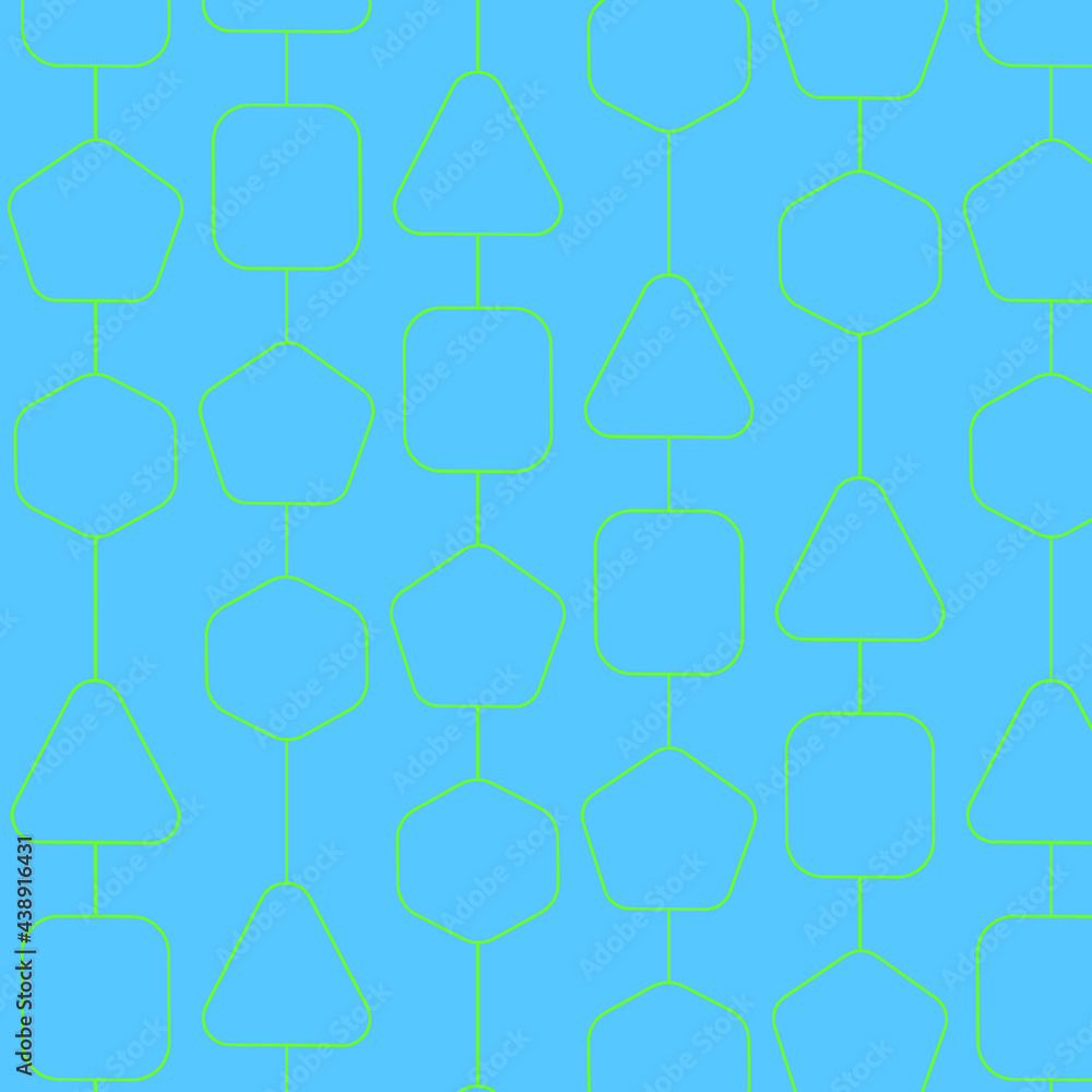 Aufkleber vector of rows of yellow shapes on blue background. parallelogram pattern. technology geometry backg