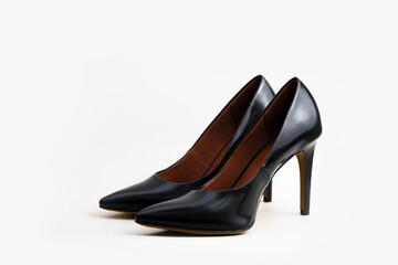 stiletto heels shoes for catalogue. elegant high heels on a white background. attractive heels...