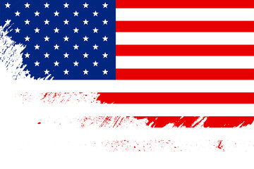 american flag background in grunge style