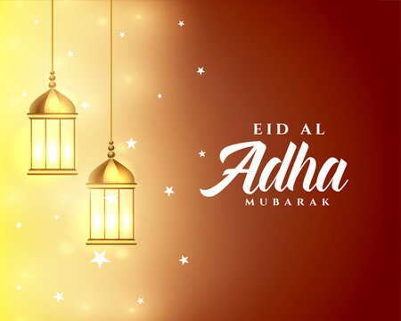 arabic style eid al asha festival card design