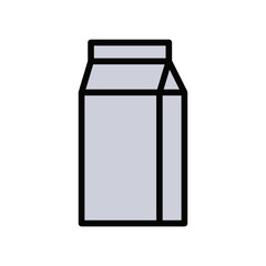 Milk icon Design Template. Illustration vector graphic. simple flat color line style icon isolated on white background. Perfect for your web site design, logo, symbols of restaurants, cafe