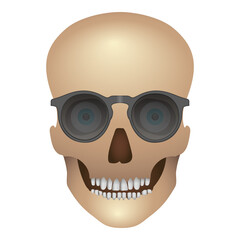 Skull with sunglasses