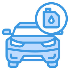 Fuel blue line icon