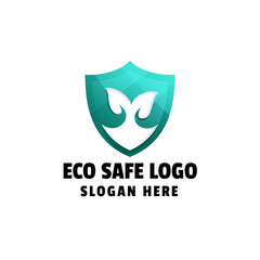 Eco Safe Gradient Logo Template