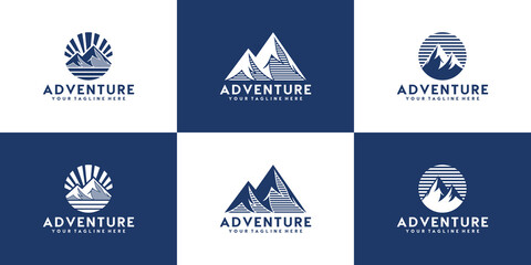 collection of mountain and landscape abstract designs © reza
