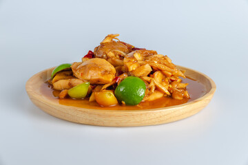 Santol isolated on white background. fruit of thailand.