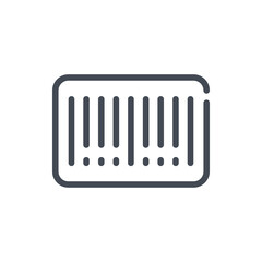 Barcode line icon. Product information code vector outline sign.