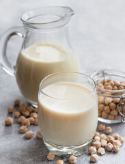 Chick peas milk with chick peas