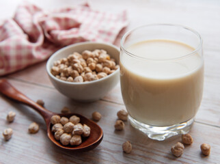 Chick peas milk with chick peas