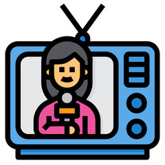 News Reporter line icon