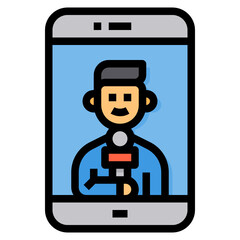 News Reporter line icon