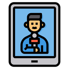 News Reporter line icon