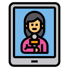 News Reporter line icon