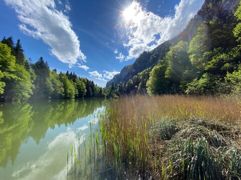 Berglsteiner See in den Brandenberger Alpen nahe dem Reintaten See Kramsach Inntal Tirol &Ouml;sterreich