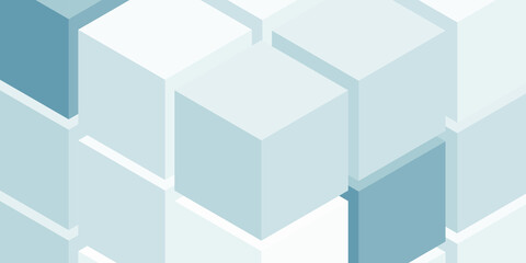 Cubic. Cube in perspective Vector illustration background.