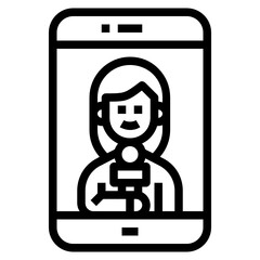 News Reporter line icon