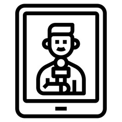 Fototapeta premium News Reporter line icon