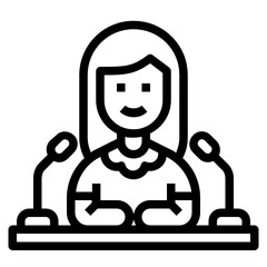 Press Conference line icon