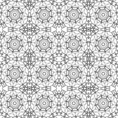 seamless black and white polyhedron pattern