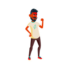 angry young guy threaten with fist to enemy cartoon vector. angry young guy threaten with fist to enemy character. isolated flat cartoon illustration