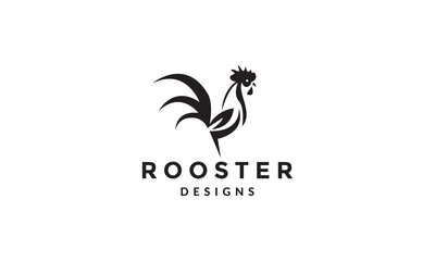 modern shape black rooster logo vector icon illustration design © devastudios