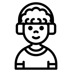 Boy line icon