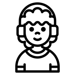 Boy line icon