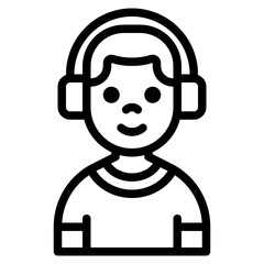 Boy line icon