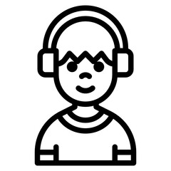 Boy line icon