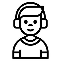 Boy line icon