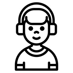 Boy line icon