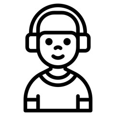 Boy line icon