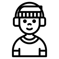 Boy line icon