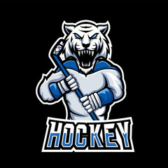Hockey sport or esport gaming mascot logo template, for your team