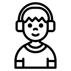 Boy line icon