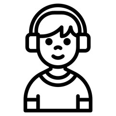 Boy line icon