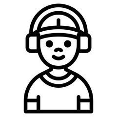 Boy line icon