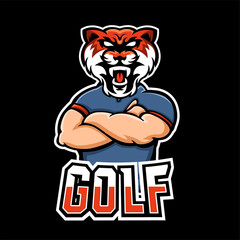 Golf sport or esport gaming mascot logo template, for your team