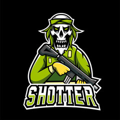 Shotter sport or esport gaming mascot logo template, for your team