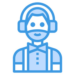 Avatar blue line icon