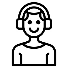 Obraz premium Avatar line icon