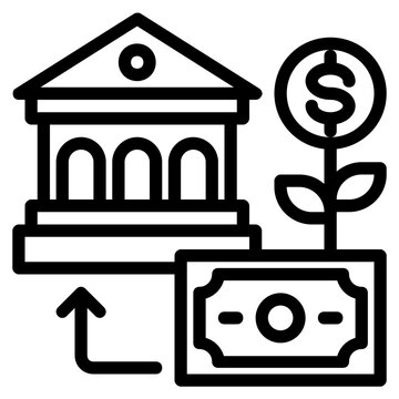 bank building money growth investment concept clip art preview