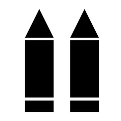 Black pencils flat icon design