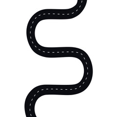 winding road road. road template. Highway or roadway background. Vector illustration