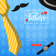 Happy Father's Day illustration vector graphic of good for greeting card, sale, typography, Background. Fathers day holiday