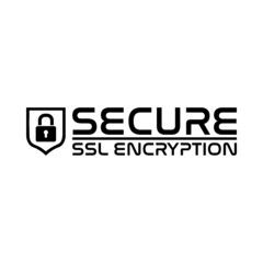 SSL encryption icon isolated on white background