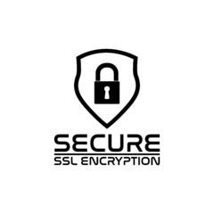 SSL encryption icon isolated on white background