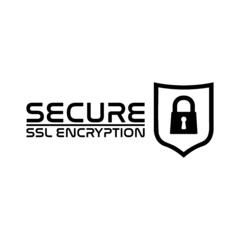 SSL encryption icon isolated on white background