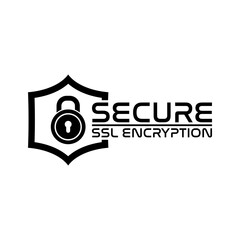 SSL encryption icon isolated on white background